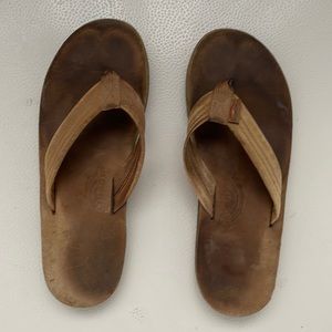 XXL Double Layer Arch Support Leather Rainbows Sandals